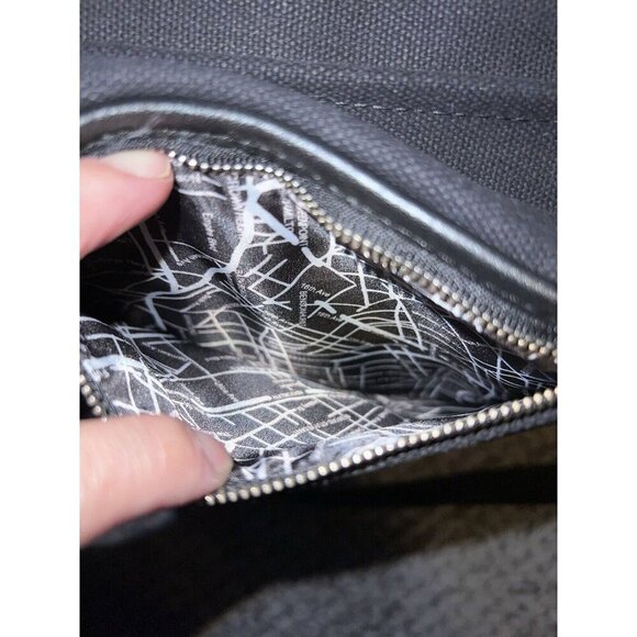 STATE Black Leather Canvas Backpack Bookbag - Picture 12 of 16